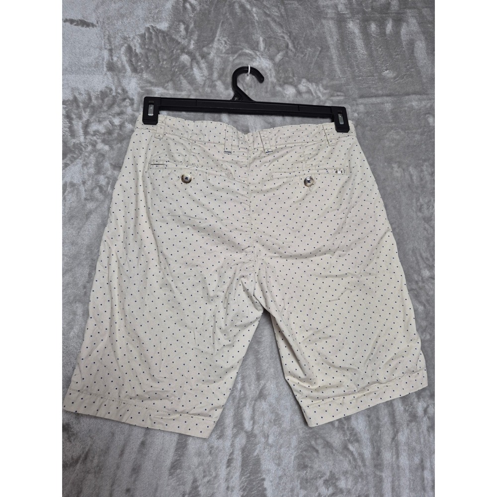 Denim & Flower Ricky Singh Mens Polka Dot Chino Shorts Beige Blue Size 29 - Picture 2 of 8
